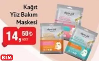 DERMOKİL KAĞIT YÜZ BAKIM MASKESİ